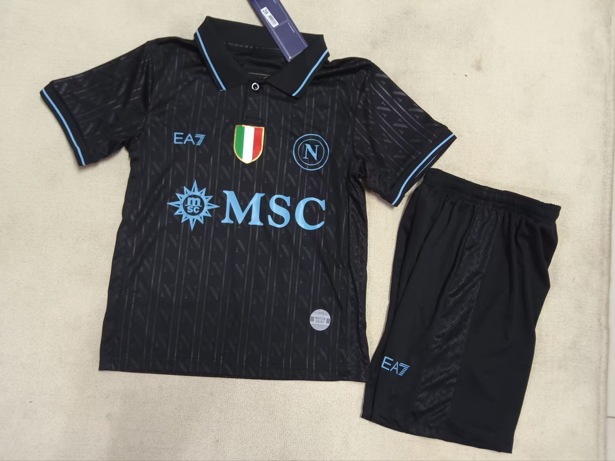 Kids-Napoli 25/26 Third Black Soccer Jersey